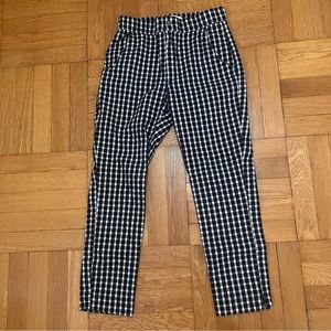 Hollister Black and White Plaid Pants Size Small